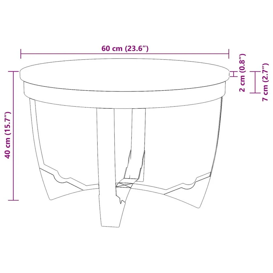 Table basse bois de manguier brut 60x40 cm - 13