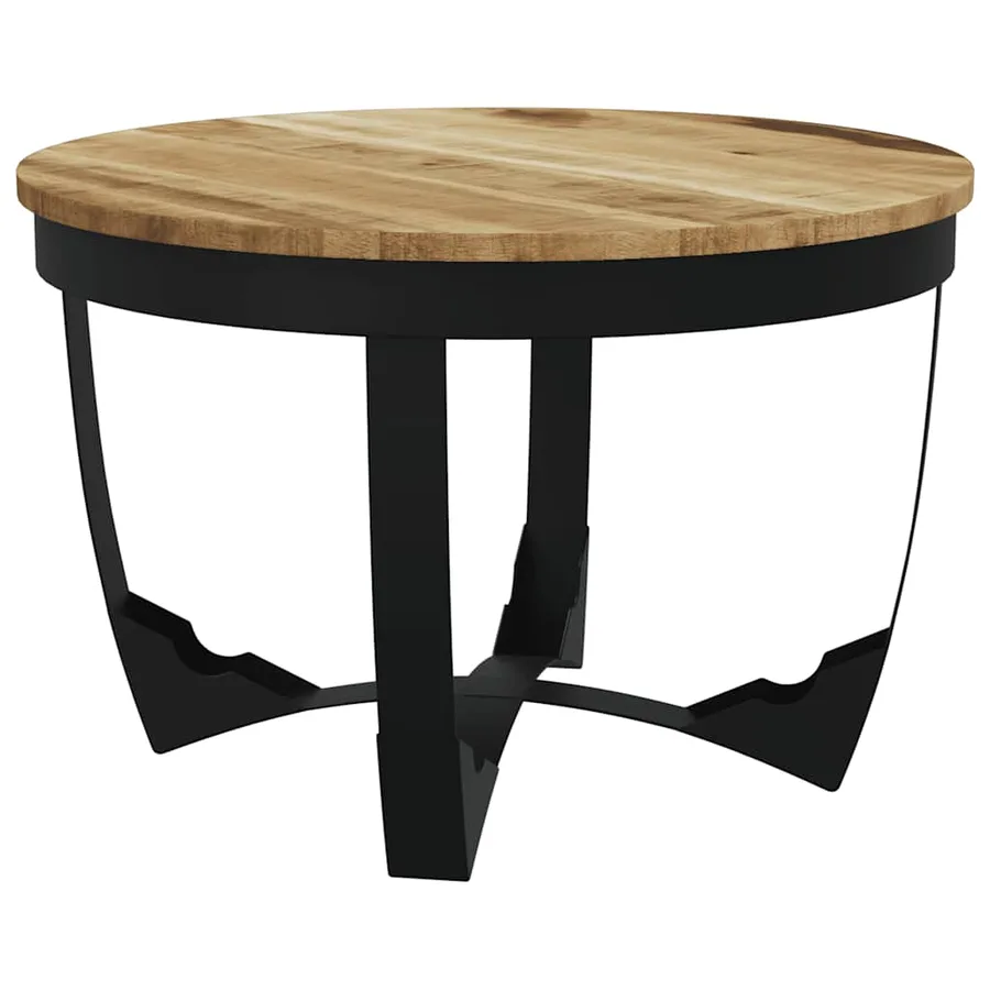 Table basse bois de manguier brut 60x40 cm - 7