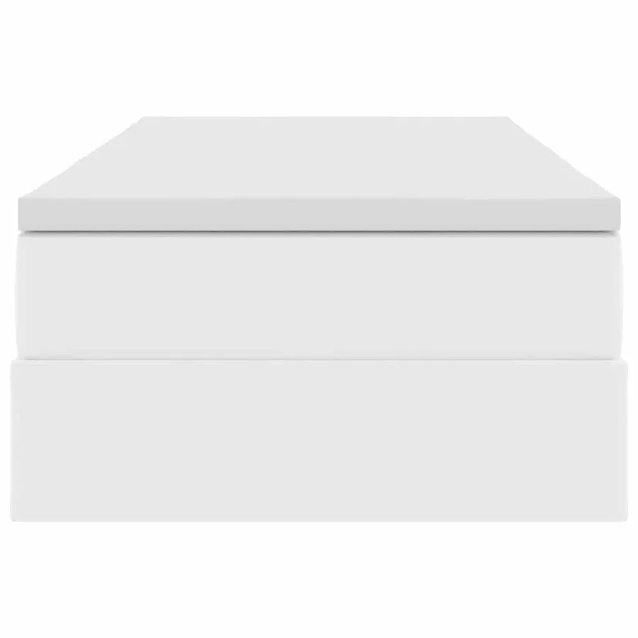 Lit avec rangement et matelas Blanc 100 x 200 cm Simili cuir - 7