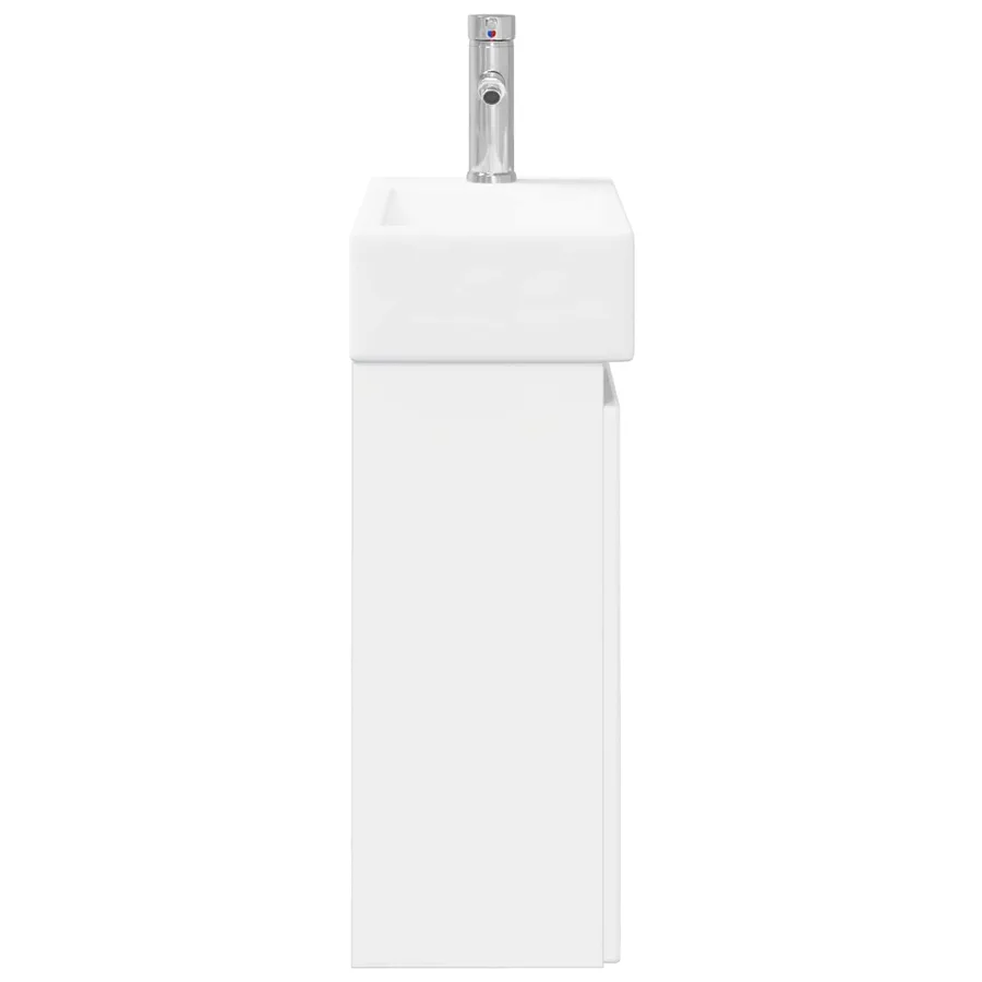 Meuble de salle de bain avec robinet Blanc brillant - 6