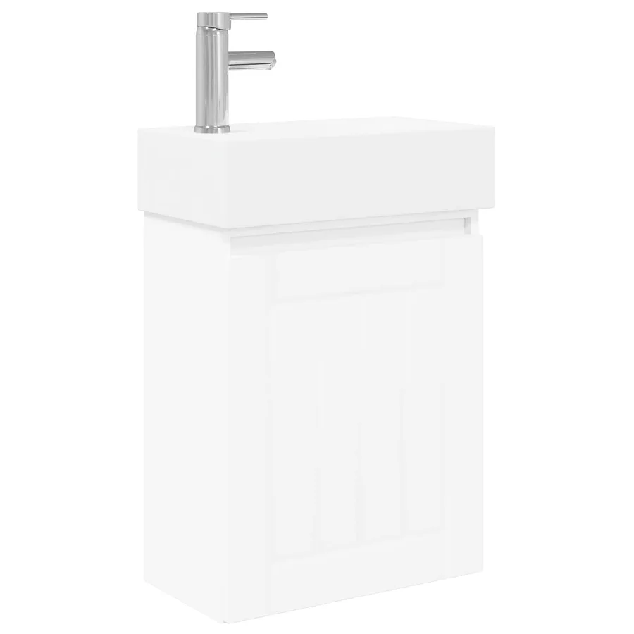 Meuble de salle de bain avec robinet Blanc 45,5 x 25,5 x 84 cm - 2