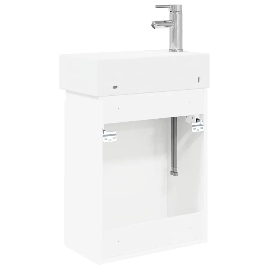Meuble de salle de bain avec robinet Blanc 45,5 x 25,5 x 84 cm - 7