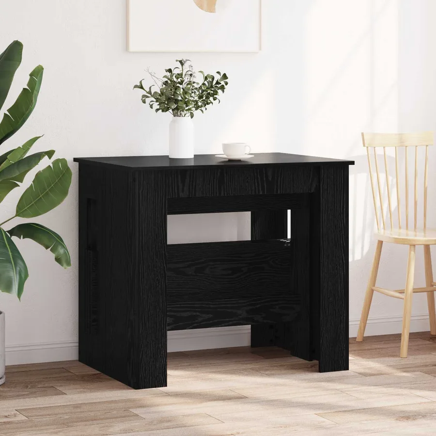 Table à dîner 180 x 85 x 75 cm Bois d'ingénierie Chêne noir - 4