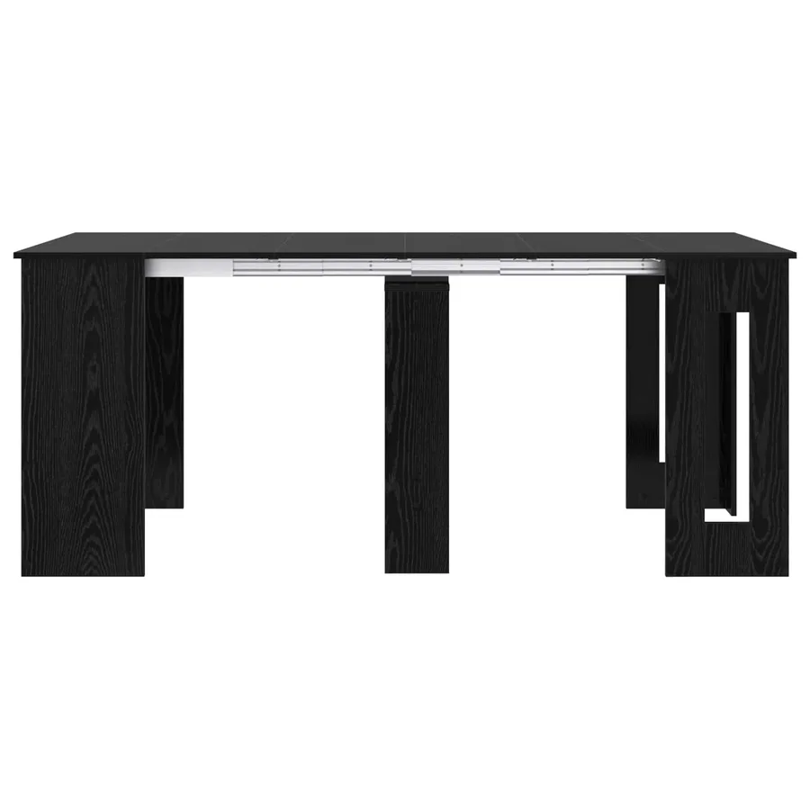 Table à dîner 180 x 85 x 75 cm Bois d'ingénierie Chêne noir - 6