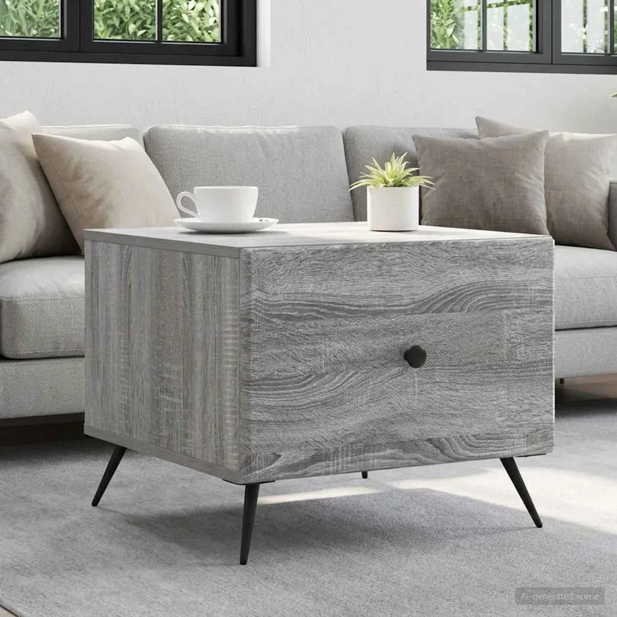 Table basse Sonoma gris 49 x 50 x 40 cm Bois d'ingénierie