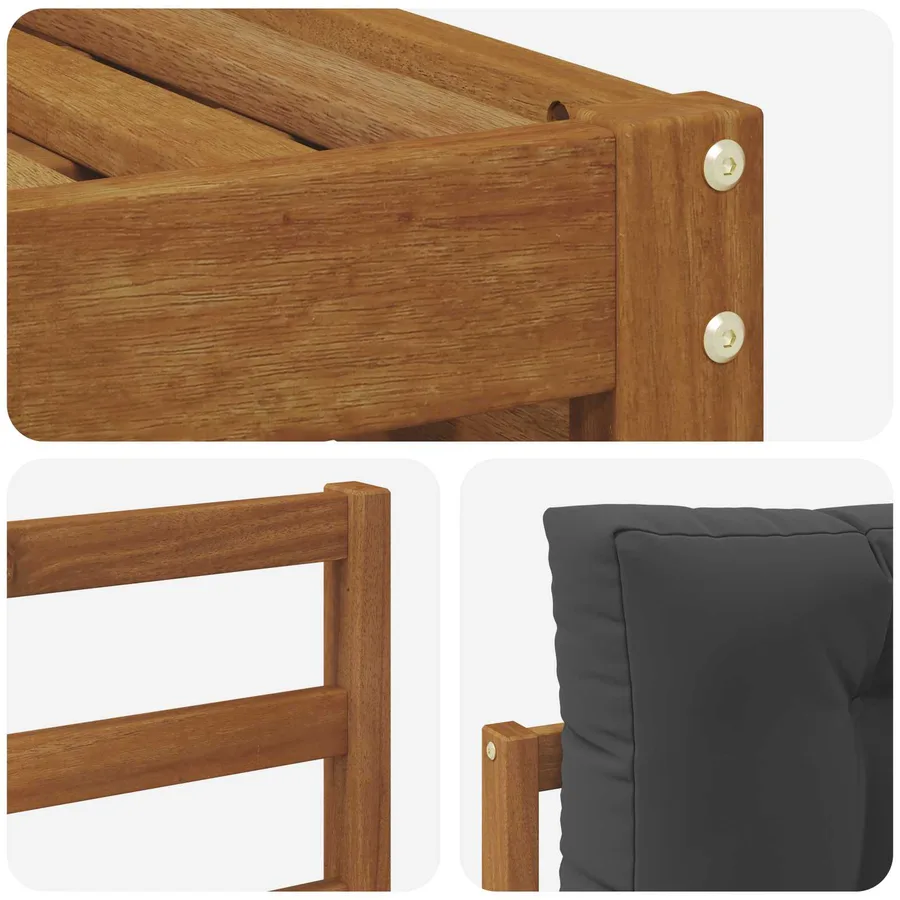Ensemble de canapés d'extérieur Naturel et Anthracite - 5