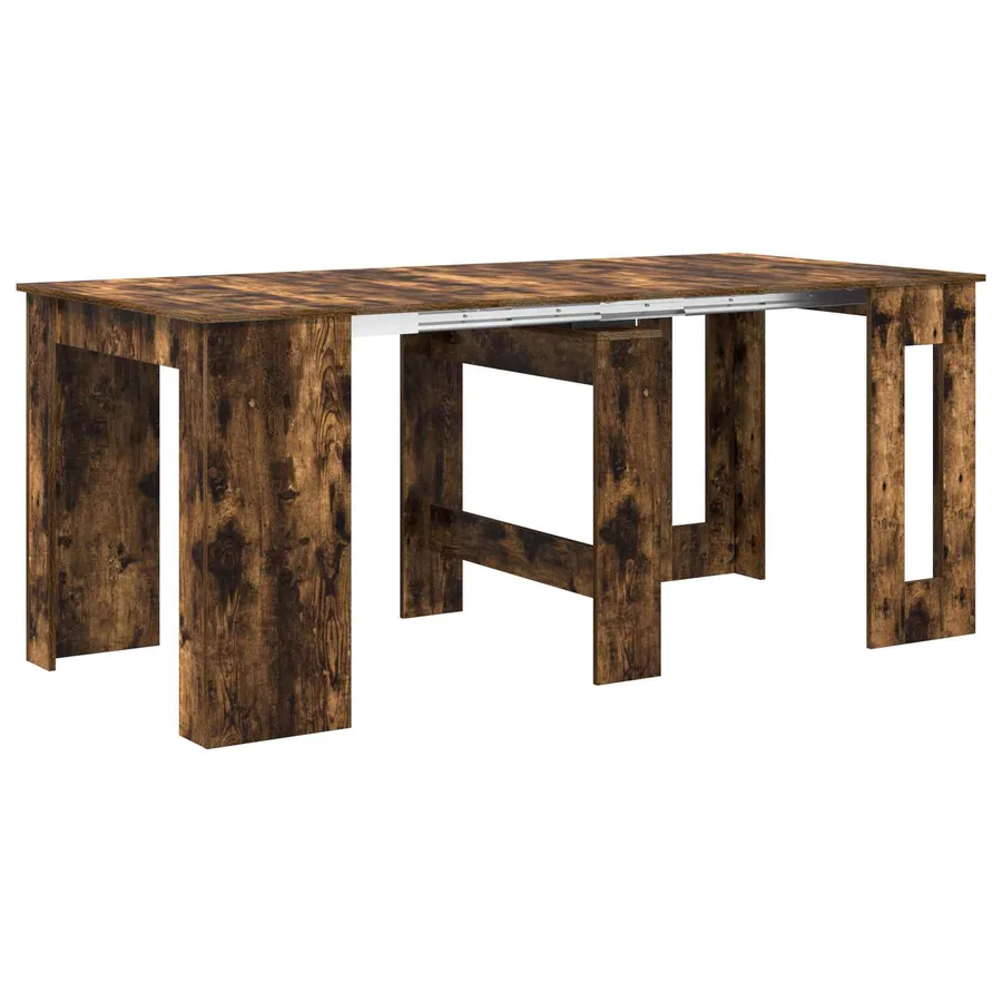 Table à dîner 180 x 85 x 75 cm Bois d'ingénierie Chêne fumé - 2