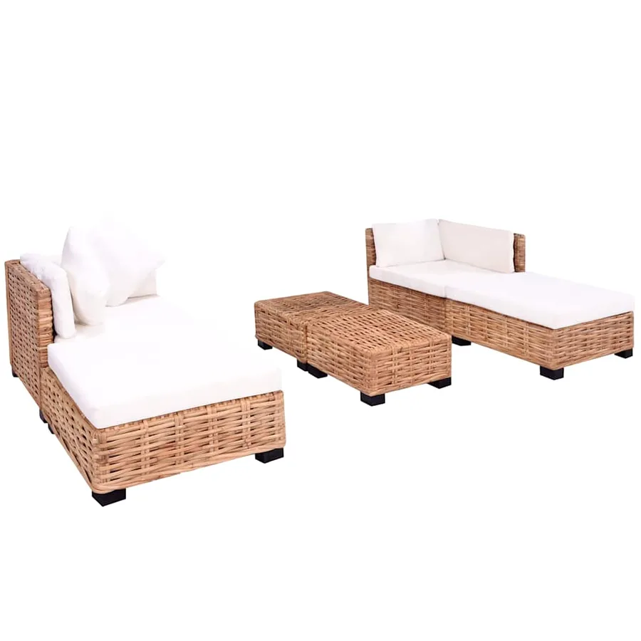 Ensemble de canapés 16 pcs Rotin naturel