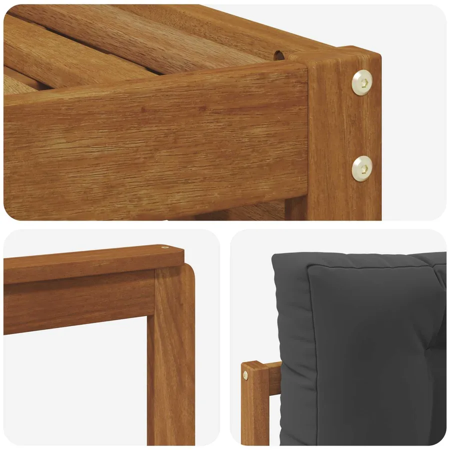 Ensemble de canapés d'extérieur 8 pcs Naturel et Anthracite - 6