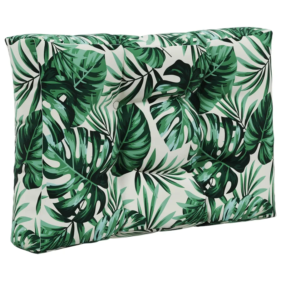 Coussin de canapé d'extérieur 3 pcs Motif feuille Polyester - 5