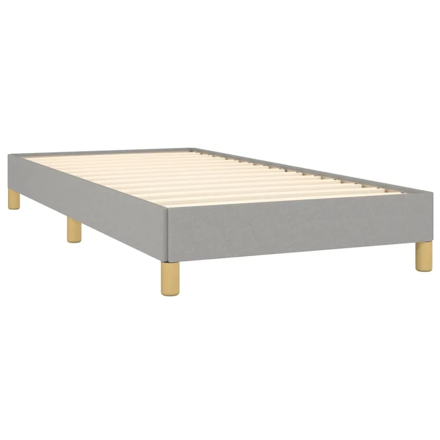 Cadre de lit sans matelas gris clair 100x200 cm tissu - 4