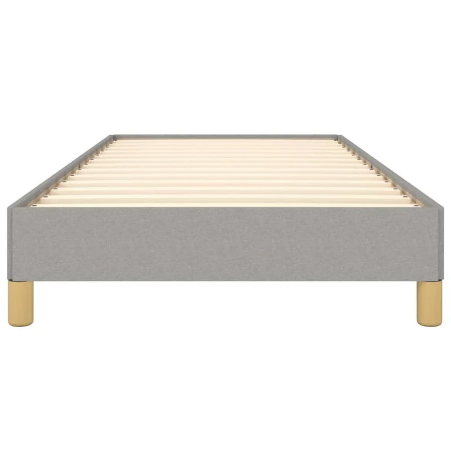 Cadre de lit sans matelas gris clair 100x200 cm tissu - 5