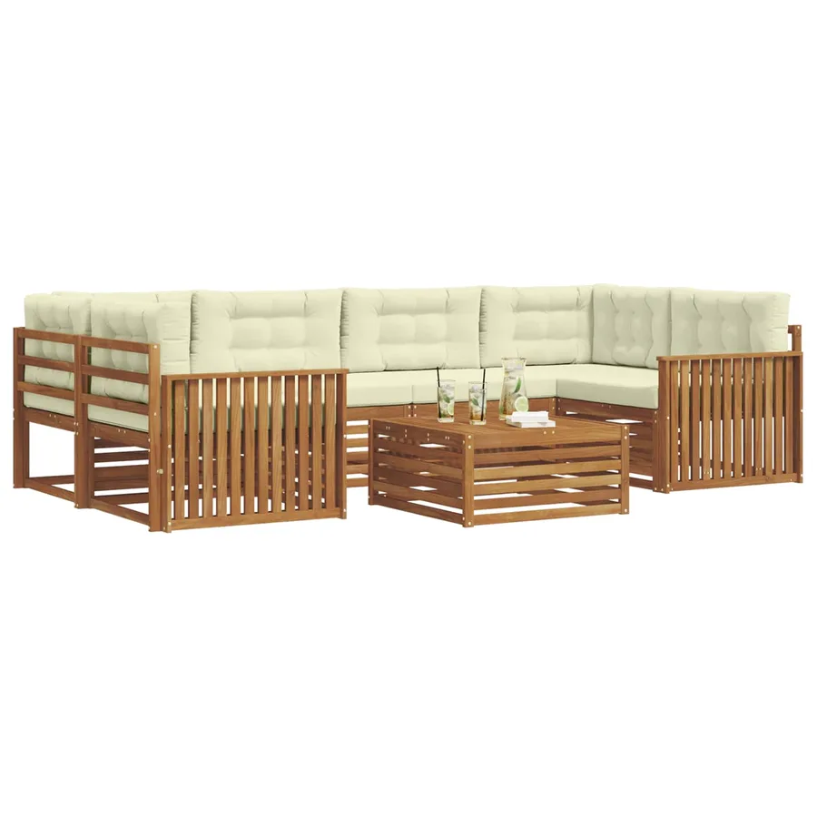 Ensemble de canapés d'extérieur 7 pcs Naturel et Crème - 3