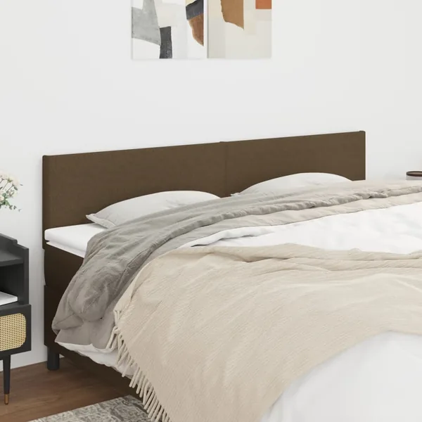 Têtes de lit Marron foncé 160 x 5 x 78/88 cm Tissu