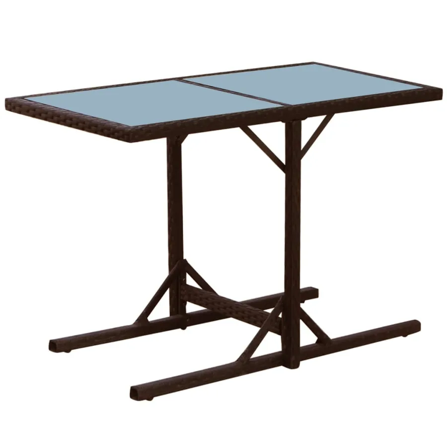 Ensemble de bistro 3 pcs et coussins résine tressée marron - 6
