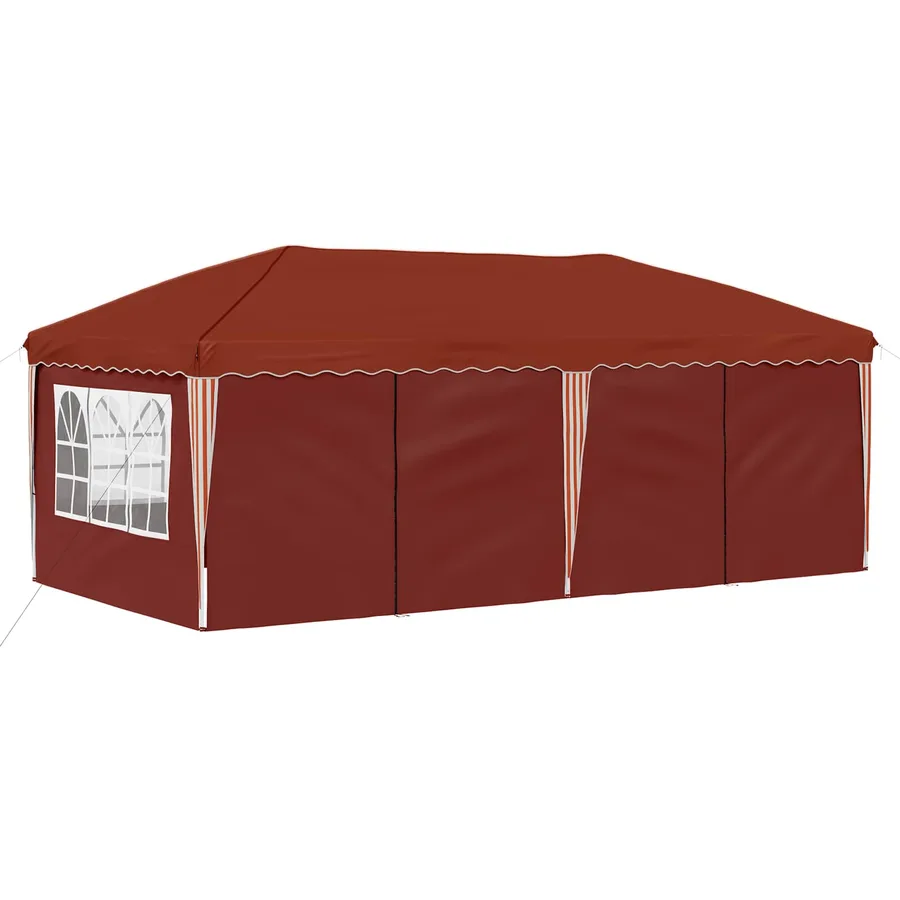 Tente de fête pop-up 575 x 288 x 245 cm Terre cuite - 4