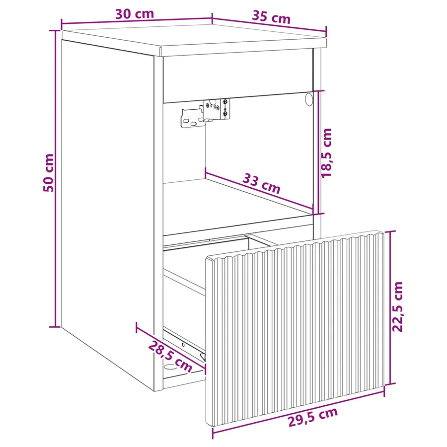 Armoire de salle de bain Blanc 30 x 35 x 50 cm - 8