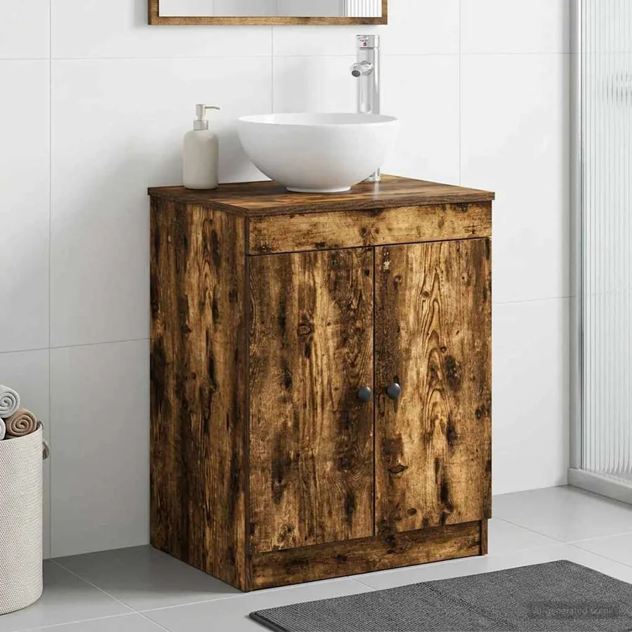 Armoire de salle de bain Chêne fumé 54 x 41 x 70 cm