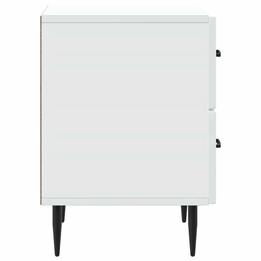 Cabinet de chevet Blanc 43 x 34,5 x 47,5 cm Bois d'ingénierie - 6