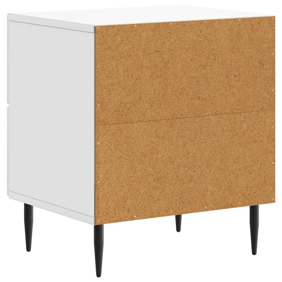 Cabinet de chevet Blanc 43 x 34,5 x 47,5 cm Bois d'ingénierie - 7