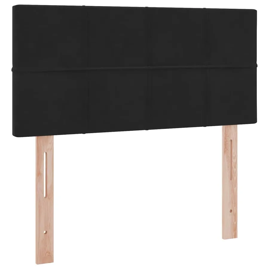 Lit de Rangement avec matelas Noir 90 x 190 cm Velours - 9