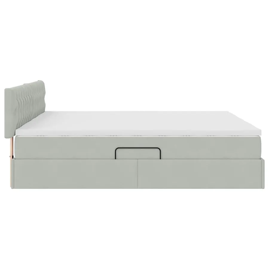 Lit de Rangement avec matelas Gris clair 90 x 200 cm - 11