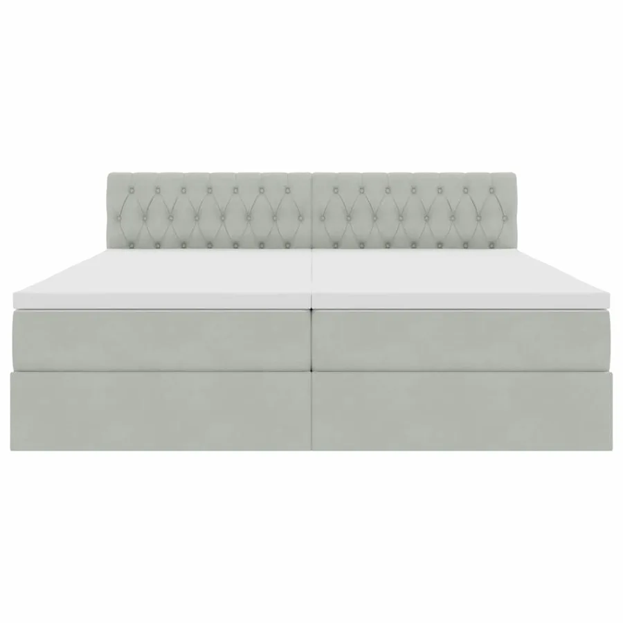 Lit de Rangement avec matelas Gris clair 90 x 200 cm - 8