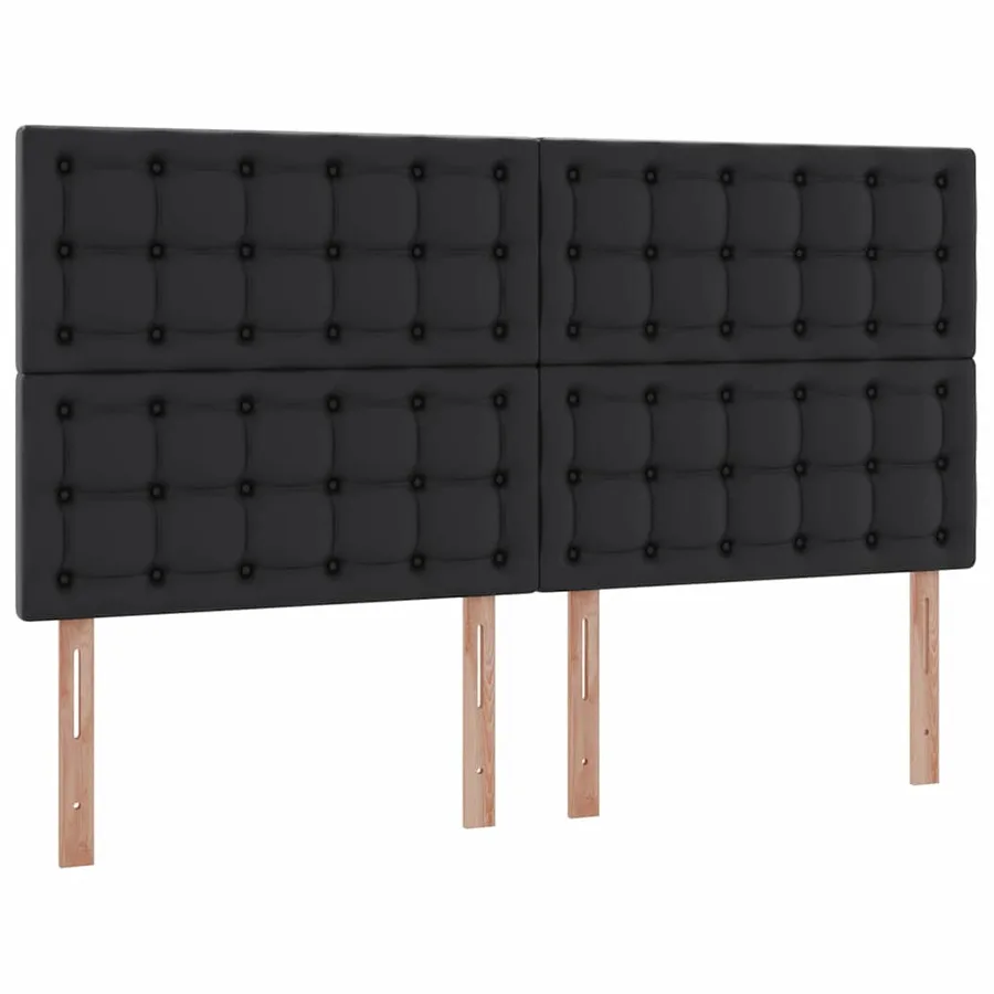 Lit avec rangement et LED Noir 180 x 200 cm Simili cuir - 10