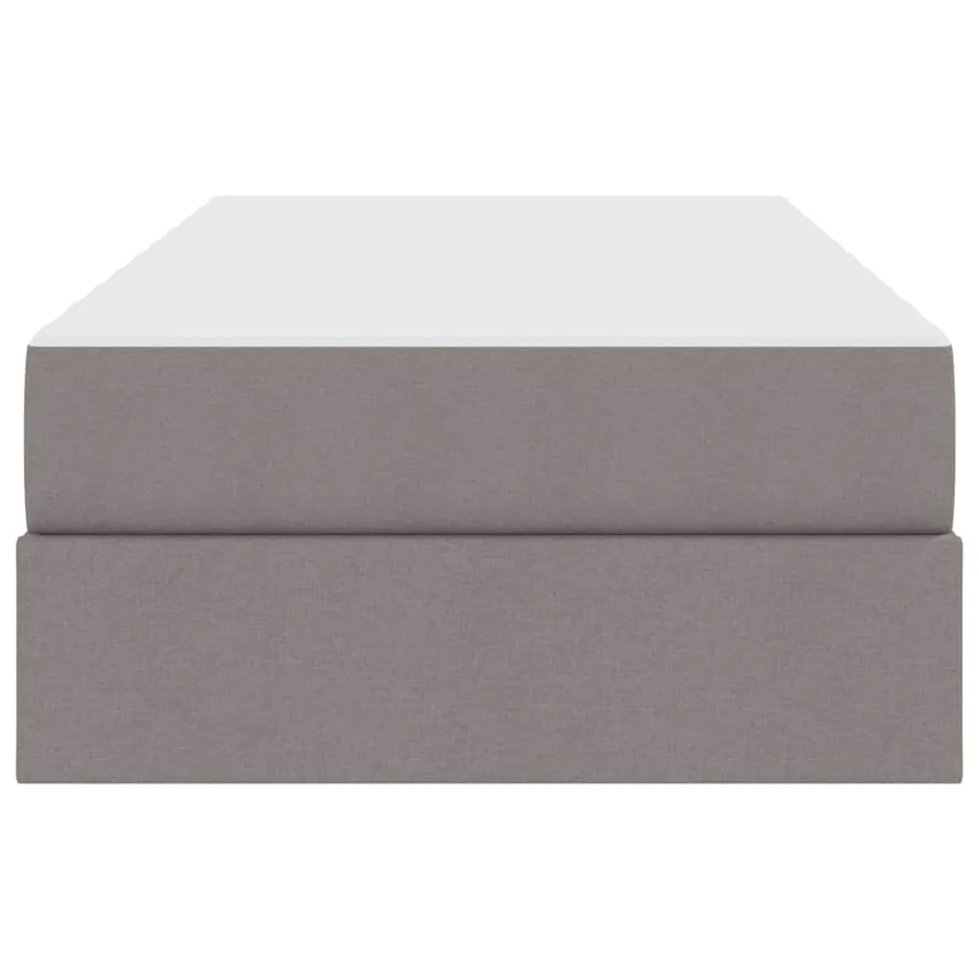 Lit avec rangement et matelas Taupe 90 x 190 cm Polyester - 7