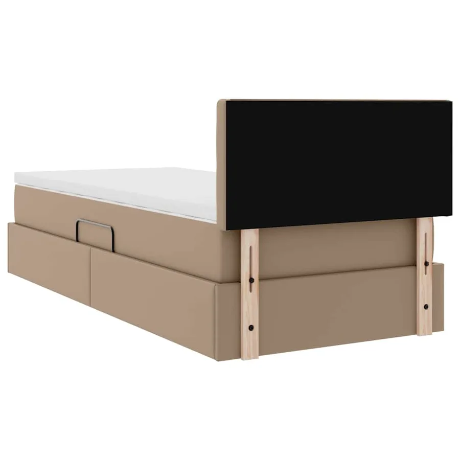Lit avec rangement et matelas Cappuccino 100 x 200 cm - 8