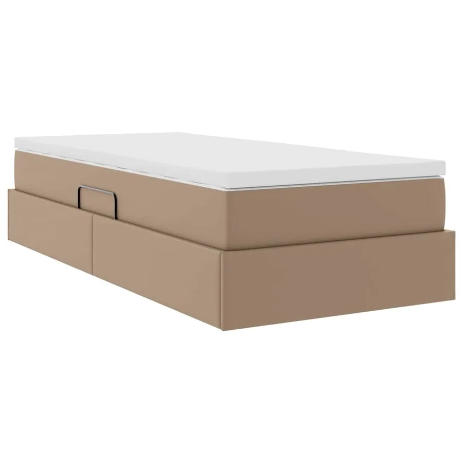 Lit avec rangement et matelas Cappuccino 100 x 200 cm - 10