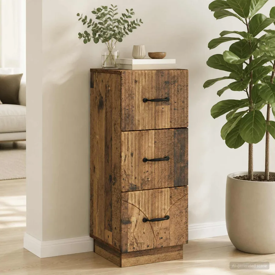 Armoire à tiroirs Bois ancien 33 x 34,5 x 87 cm