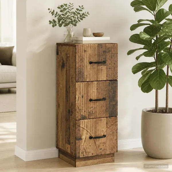 Armoire à tiroirs Bois ancien 33 x 34,5 x 87 cm