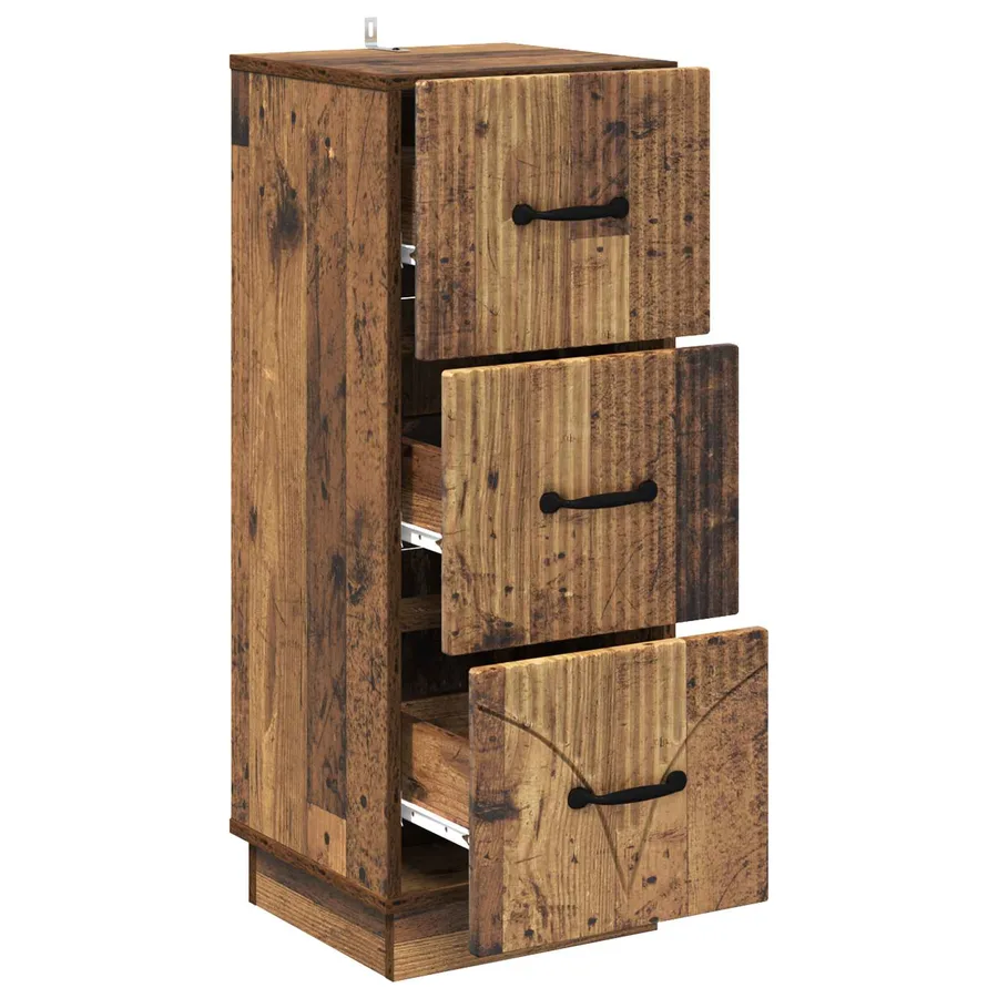 Armoire à tiroirs Bois ancien 33 x 34,5 x 87 cm - 5