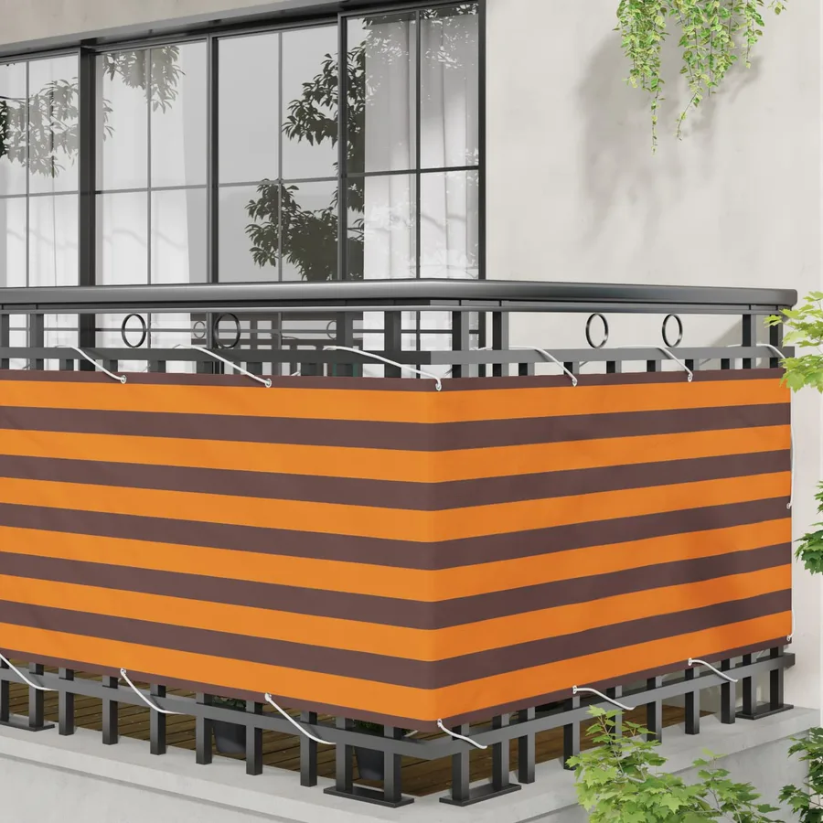 Écran de balcon Orange et marron 75 x 200 cm - 3