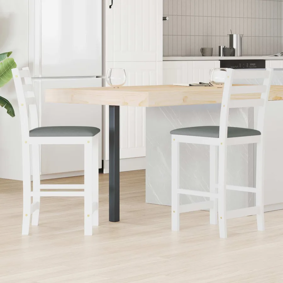 Chaises de salle à manger 2 pcs Blanc 40 x 47,5 x 99,5 cm