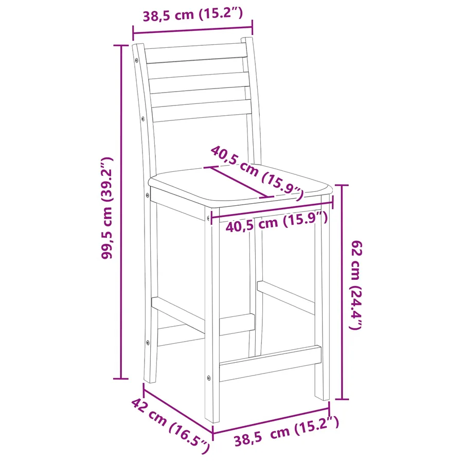 Chaises de salle à manger 2 pcs Blanc 40 x 47,5 x 99,5 cm - 11