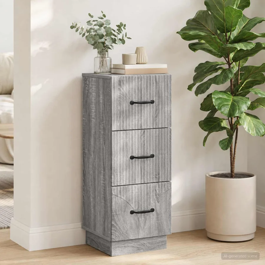 Armoire à tiroirs Sonoma gris 33 x 34,5 x 87 cm