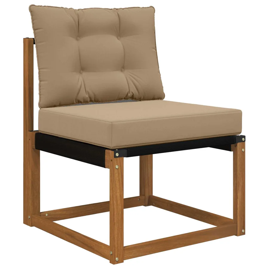 Coussin de canapé d'extérieur Polyester Taupe 60 x 50,5 x 8 cm - 3
