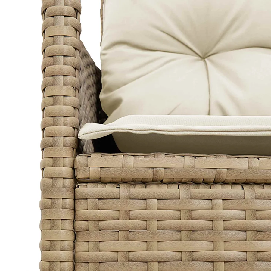 Ensemble de canapé de jardin avec coussin 2 pcs polyrotin - 8