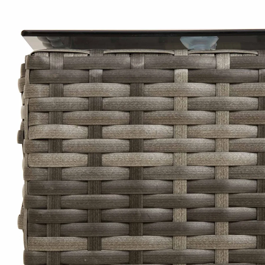 Ensemble de canapé de jardin avec coussin 2 pcs polyrotin - 11