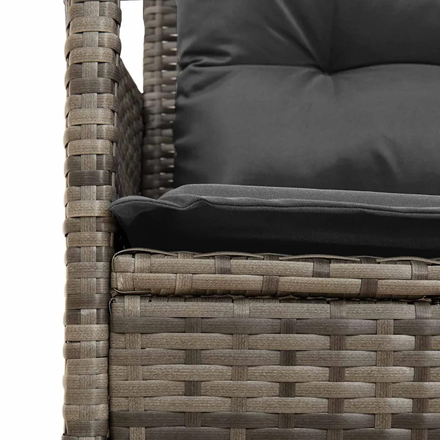 Ensemble de canapé de jardin avec coussin 2 pcs polyrotin - 8