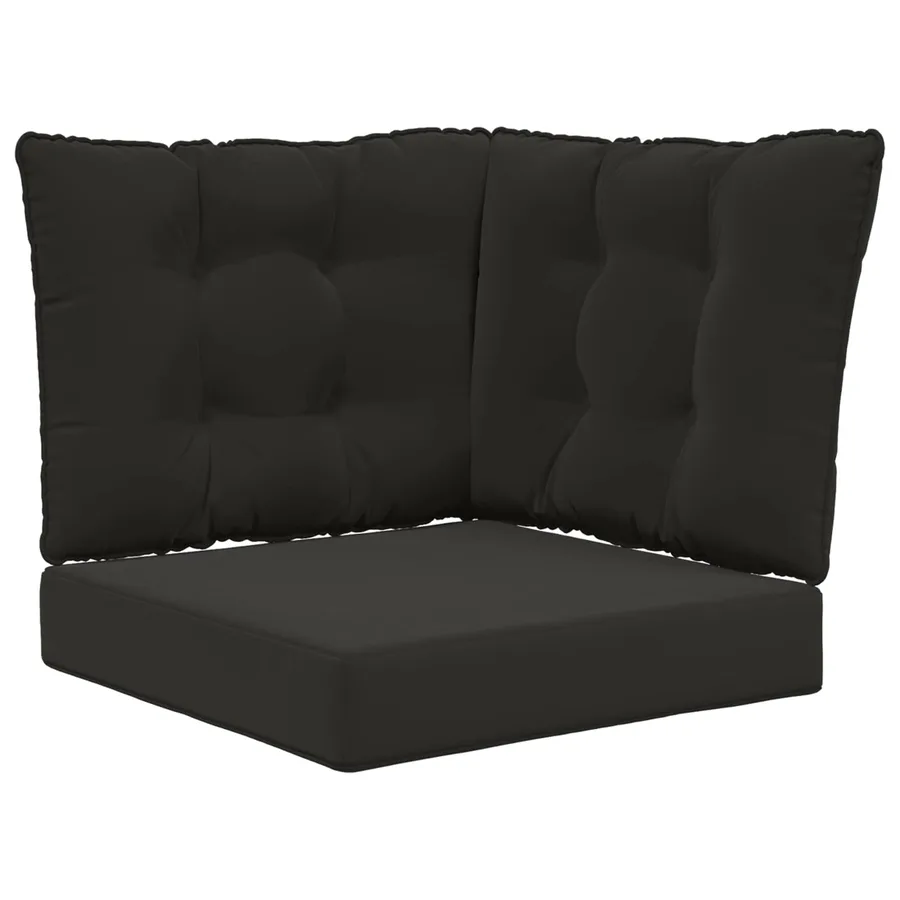 Coussin de canapé d'extérieur Polyester Noir 60 x 40 x 10 cm - 2