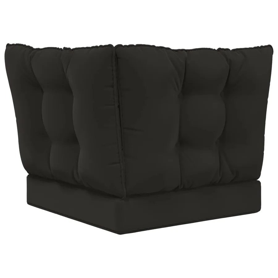 Coussin de canapé d'extérieur Polyester Noir 60 x 40 x 10 cm - 7