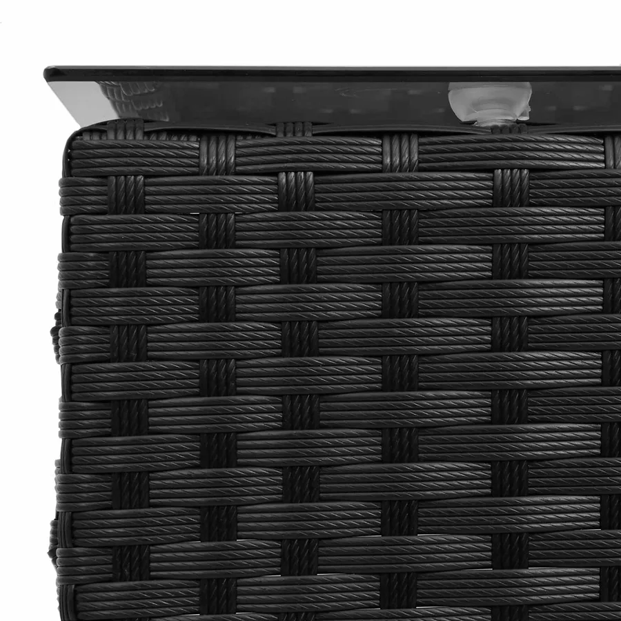 Ensemble de canapé de jardin avec coussin 2 pcs polyrotin - 11