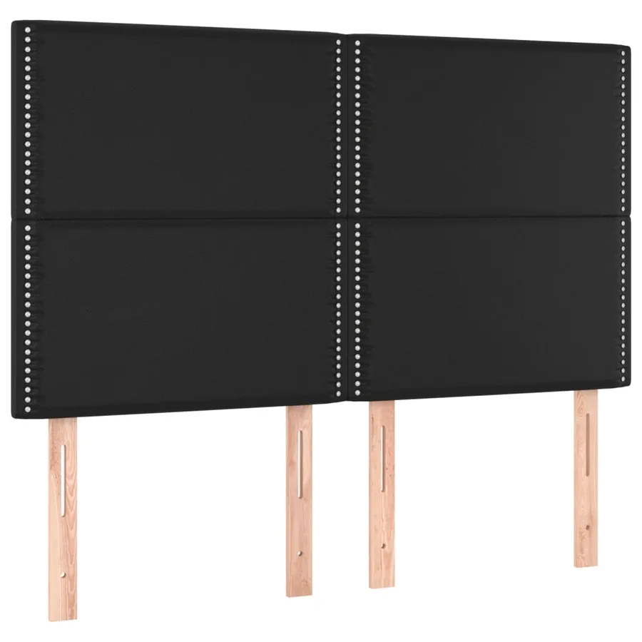 Cadre de lit sans matelas noir 140x190 cm similicuir - 9