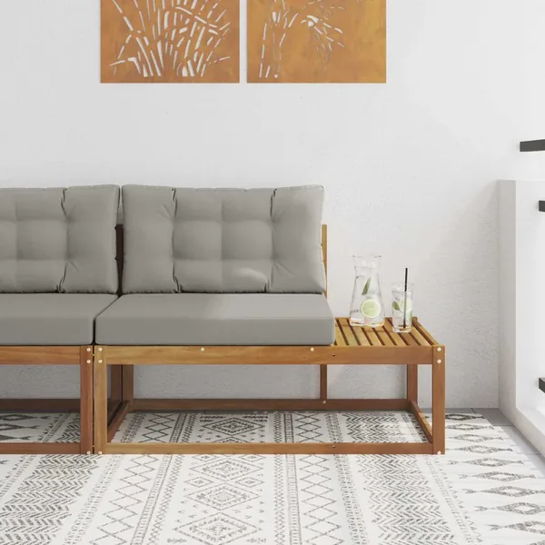 Canapé d'extérieur extrémité Naturel 115 x 83 x 73 cm