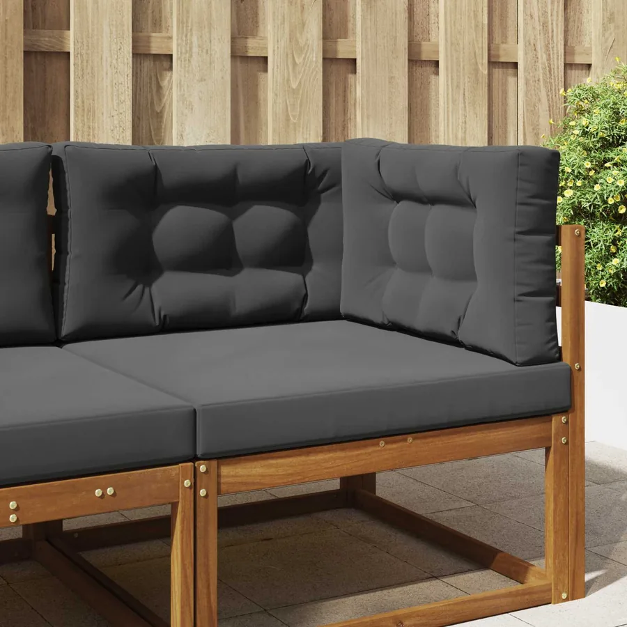 Coussin de canapé d'extérieur 3 pcs Anthracite Polyester