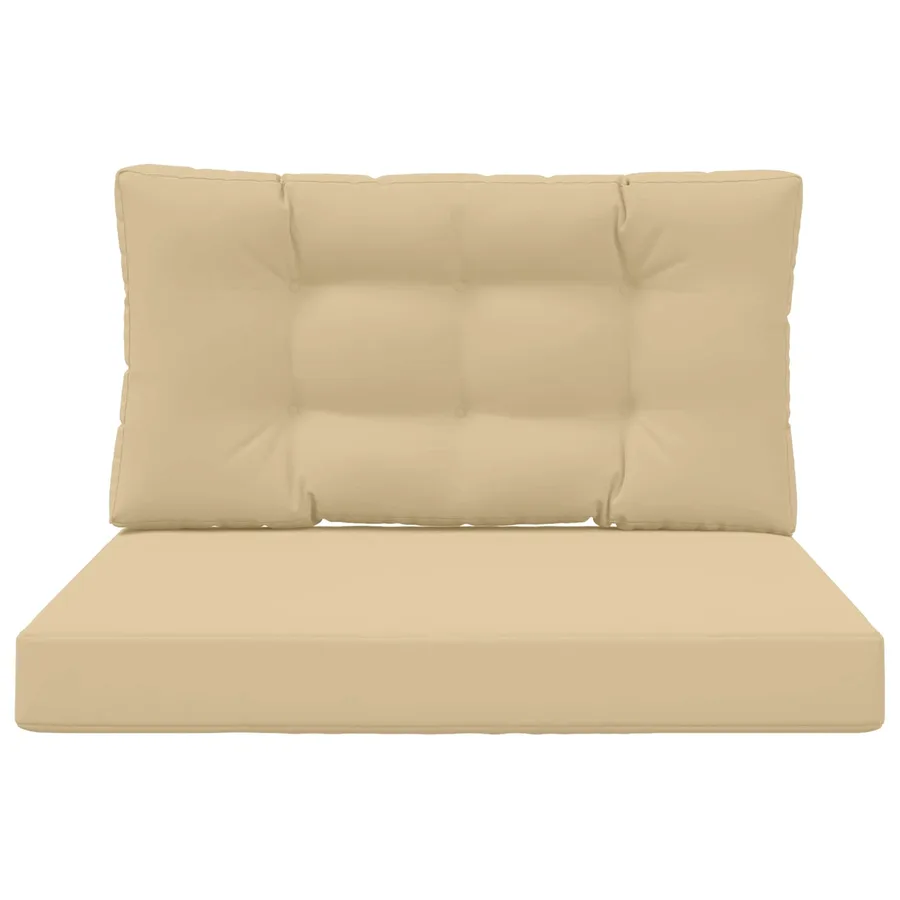 Coussin de canapé d'extérieur 2 pcs Beige Polyester - 6