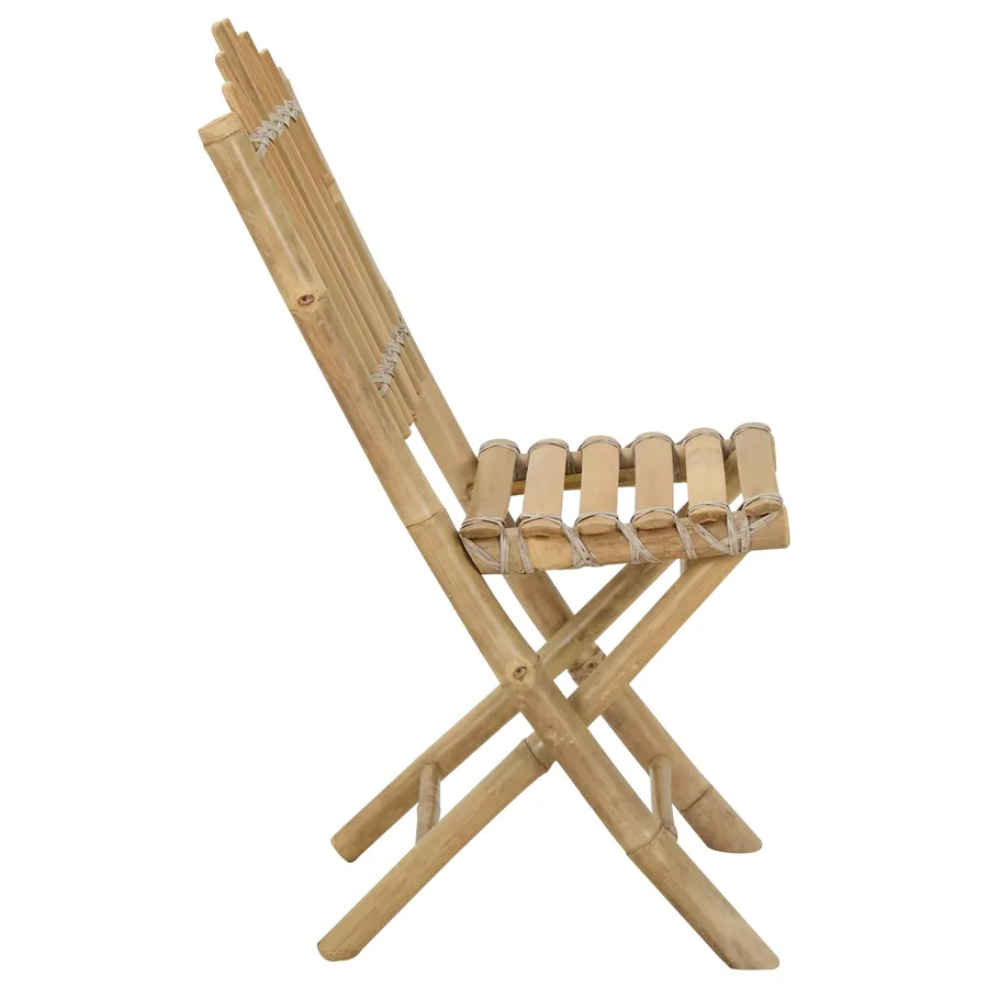 Chaise de jardin 4 pcs Naturel Bambou - 5